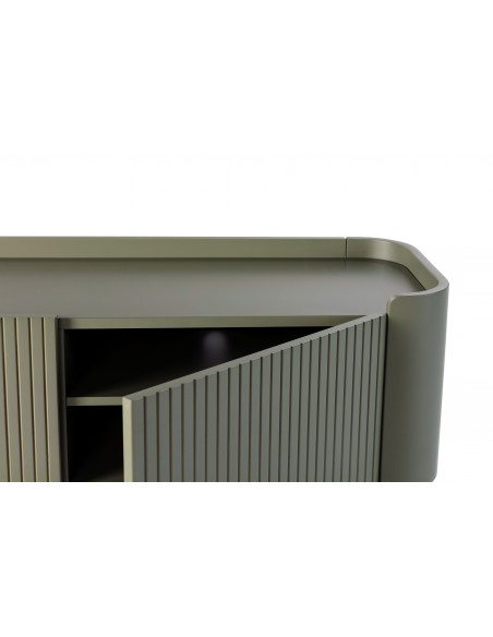 Móvel TV WILLA 180 com design minimalista, lacado verde.