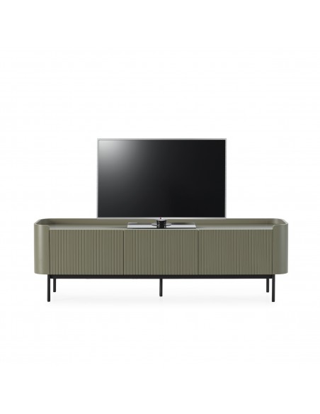 Móvel TV WILLA 180 com design minimalista, lacado verde.