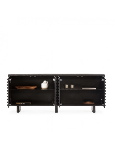 Aparador étnico INAYA, 200 cm, madeira de manga preta.