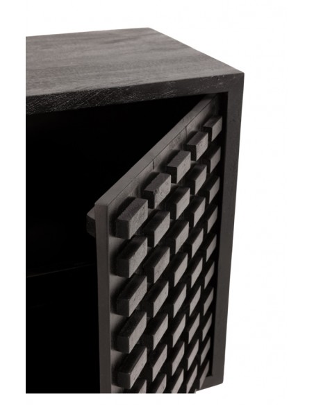 Aparador étnico INAYA, 200 cm, madeira de manga preta.