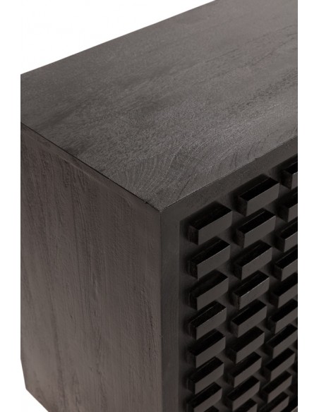 Aparador étnico INAYA, 200 cm, madeira de manga preta.