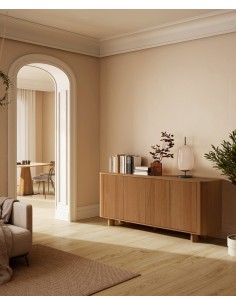 Aparador minimalista PADOC 180, 4 Puertas, Chapa de Roble 2