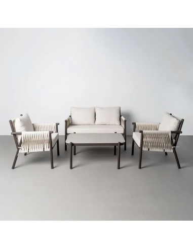 Conjunto de Jardim CALA Aço e Ratã com Sofá,...