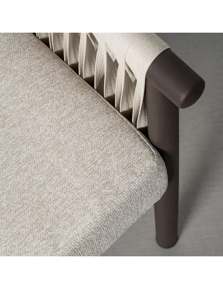 Conjunto de Jardim CALA Aço e Ratã com Sofá, Poltronas e Mesa