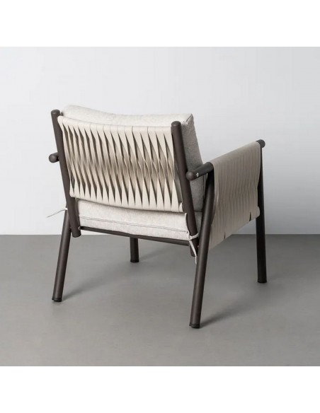 Conjunto de Jardim CALA Aço e Ratã com Sofá, Poltronas e Mesa