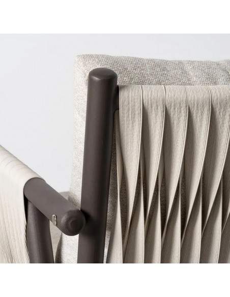 Conjunto de Jardim CALA Aço e Ratã com Sofá, Poltronas e Mesa