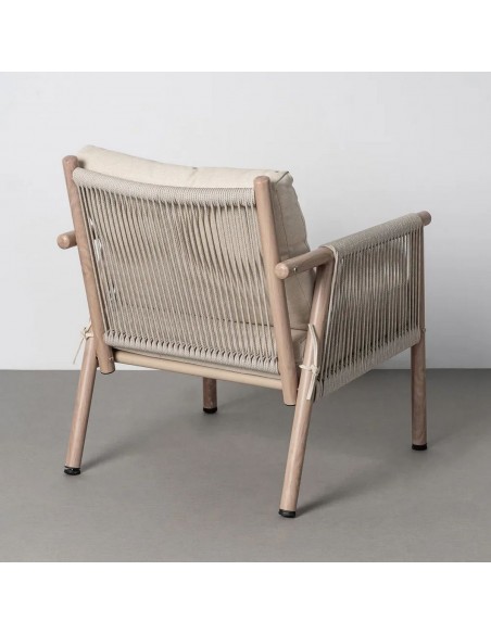 Conjunto de Jardim SALINA em Aço e Rattan com Sofá e Mesa