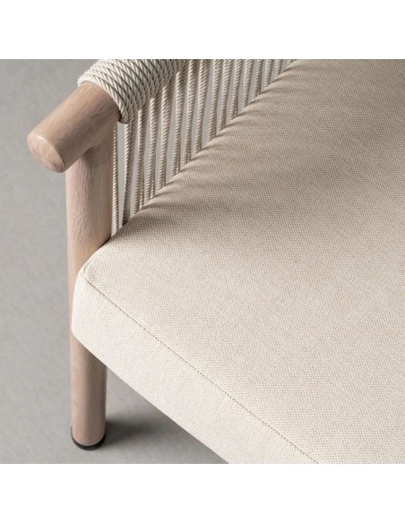 Conjunto de Jardim SALINA em Aço e Rattan com Sofá e Mesa