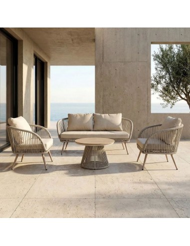 Conjunto de Jardim DUNA em Aço e Rattan com...