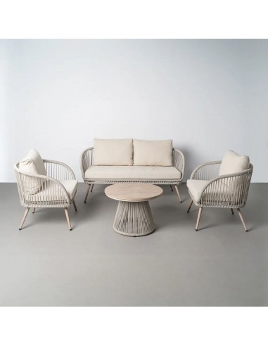 Conjunto de Jardim DUNA em Aço e Rattan com...