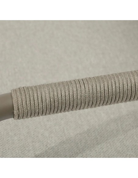 Conjunto Relax de Jardín TANYA de Aluminio Beige con Sofá, Sillones y Mesa de Centro