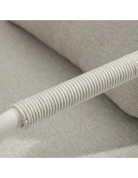 Conjunto Relax de Jardín TANYA de Aluminio Crema con Sofá, Sillones y Mesa de Centro