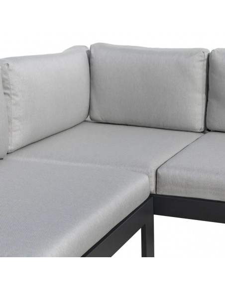 Set Rinconera de Jardim AGNES Alumínio Grafite 224x224 com Mesa