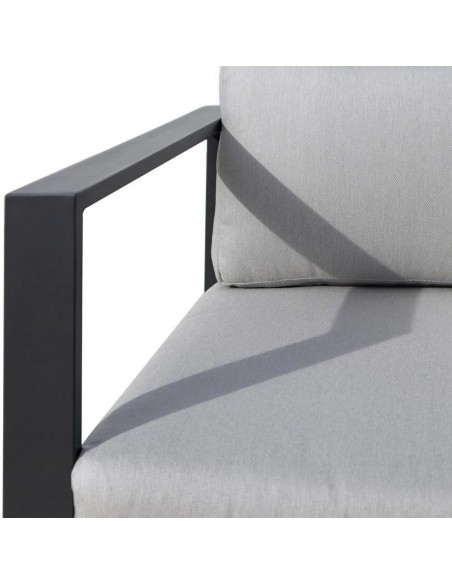 Set Rinconera de Jardim AGNES Alumínio Grafite 224x224 com Mesa