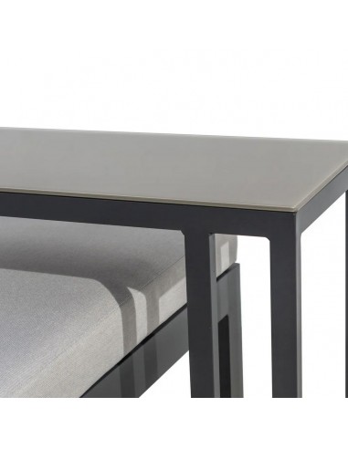 Set Rinconera de Jardim AGNES Alumínio Grafite...