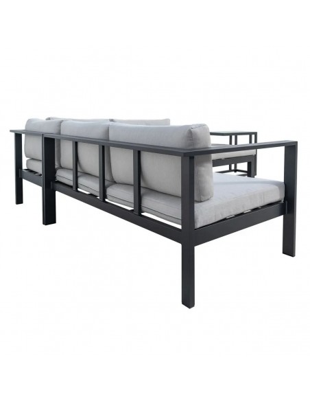 Set Rinconera de Jardín AGNES Aluminio Grafito 224x224 con Mesa lateral