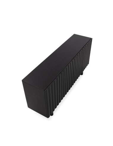 Aparador negro de diseño TAMIRA 160 cm, 4...