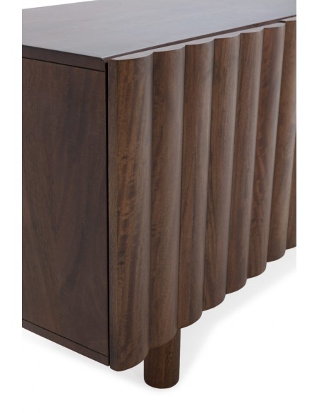 Aparador TAMIRA Boho Design em Nogueira, 160 cm, 4 Portas