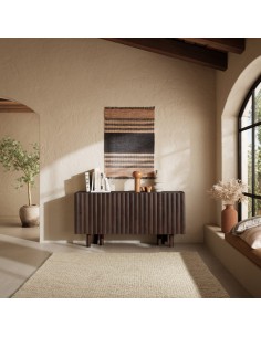 Aparador NOGAL de diseño BOHO TAMIRA 160 cm, 4 Puertas 2