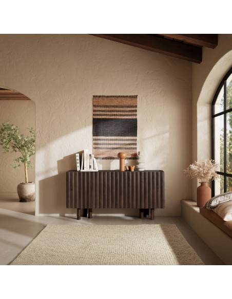 Aparador NOGAL de diseño BOHO TAMIRA 160 cm, 4 Puertas