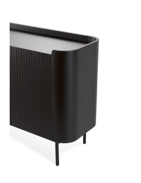 Aparador WILLA 200 com design moderno e minimalista, lacado a preto.