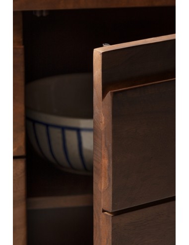 Aparador artesano cubo alto TRISHA 90, madera...