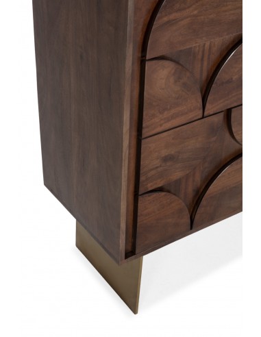 Aparador artesano cubo alto TRISHA 90, madera...