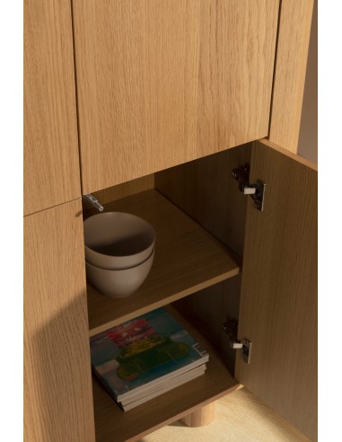 Aparador minimalista alto cube de carvalho...