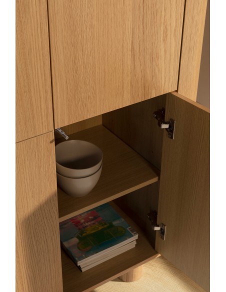 Aparador minimalista alto cube de carvalho PADOC 100 x 133