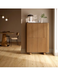 Aparador roble cubo Alto minimalista PADOC 100 x 133 2