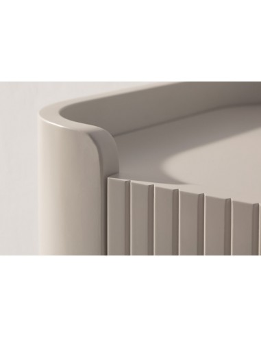 Aparador alto de diseño WILLA 100 cm crema en MDF