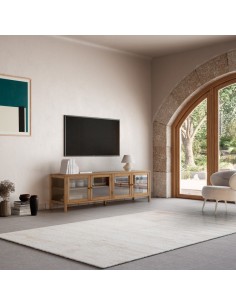 Mueble TV mediterráneo CECI 160, roble con puertas de... 2