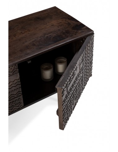 Mueble TV étnico KALAI 145 cm, verde oliva en...