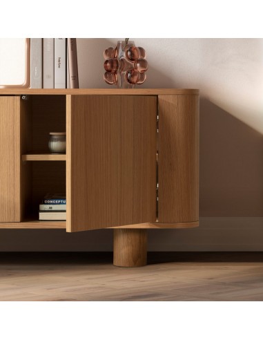 Móvel TV minimalista moderno PADOC 180 em carvalho