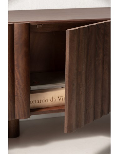 Móvel TV nogueira boho TAMIRA 160 cm em madeira...