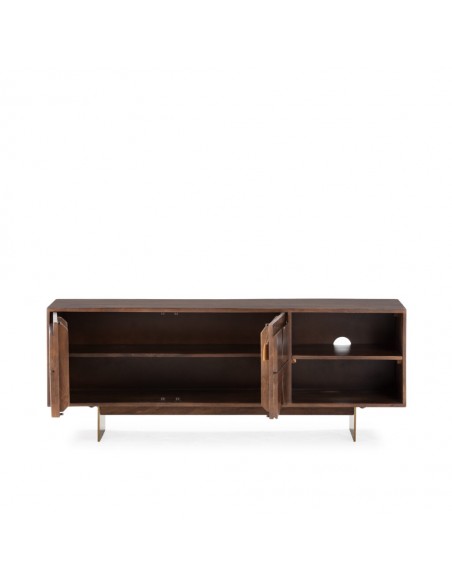 Móvel TV de design TRISHA 145 em madeira de manga e metal