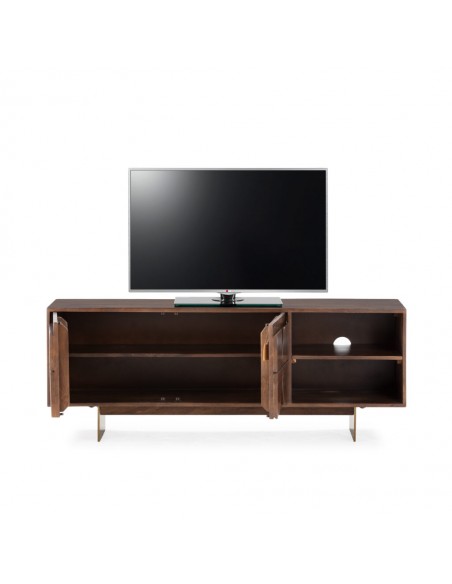 Móvel TV de design TRISHA 145 em madeira de manga e metal