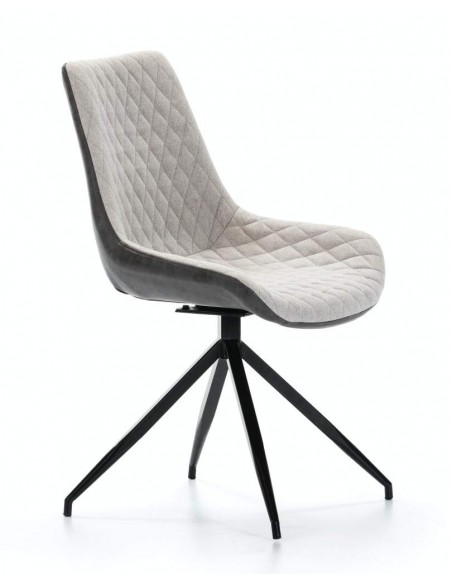 SILLA GIRATORIA DE DISEÑO SAID, tejido, simil piel