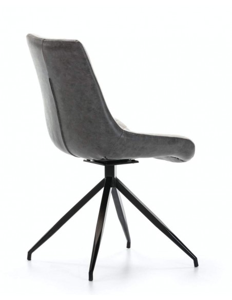 SILLA GIRATORIA DE DISEÑO SAID, tejido, simil piel