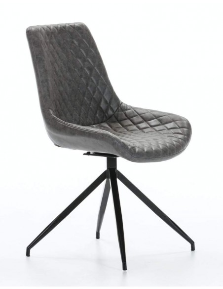 SILLA GIRATORIA DE DISEÑO SAID, tejido, simil piel