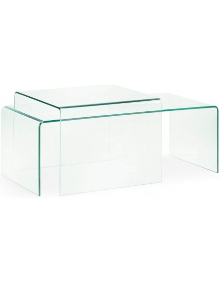 Mesa Auxiliar BURANO 110x50x38 Cristal Transparent Mesa Auxiliar BURANO 110x50x38 Cristal Transparent