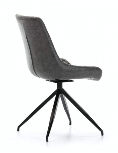SILLA GIRATORIA DE DISEÑO SAID, tejido, simil piel