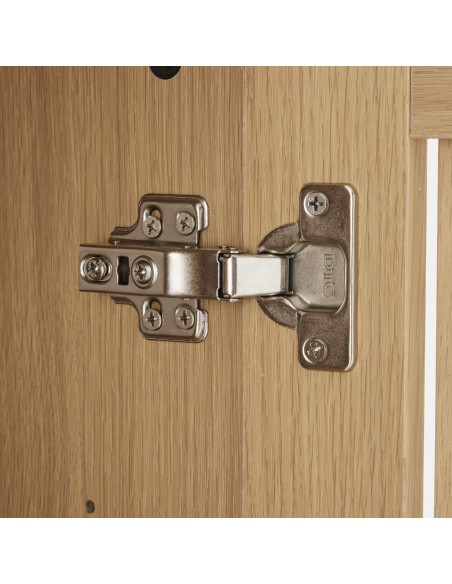 Aparador LUGANO 150 em melamina carvalho com design de ripas