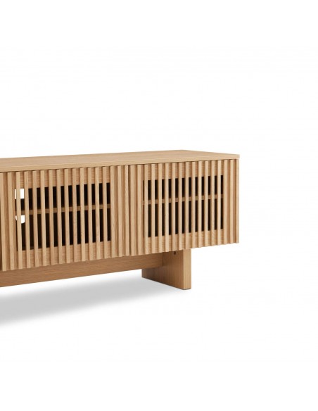 Mueble de TV de diseño contemporáneo LUGANO 150 en melamina roble