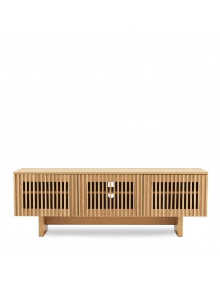 Mueble de TV de diseño contemporáneo LUGANO 150 en melamina roble