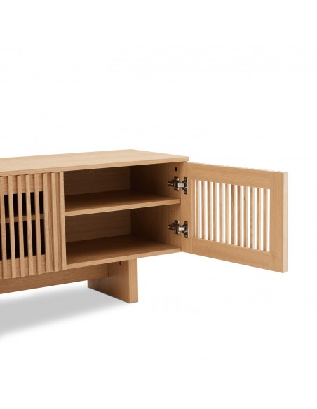 Mueble de TV de diseño contemporáneo LUGANO 150 en melamina roble