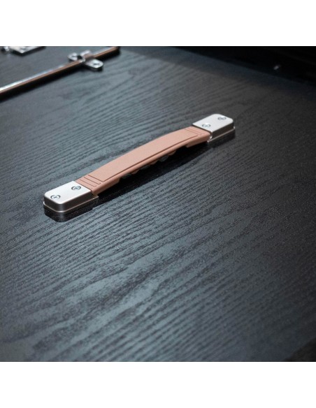 Mesa design redonda em porcelânico extensível 100 (140) SUVI Travertine Bege