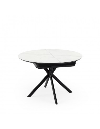 Mesa design redonda em porcelânico extensível...