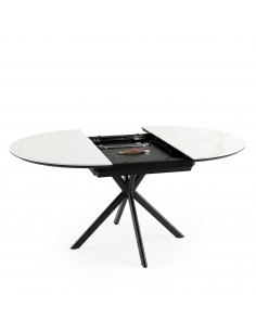 Mesa design redonda em porcelânico extensível 100 (140)... 2