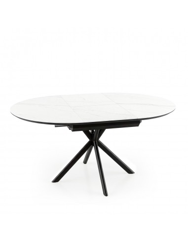 Mesa design redonda em porcelânico extensível...